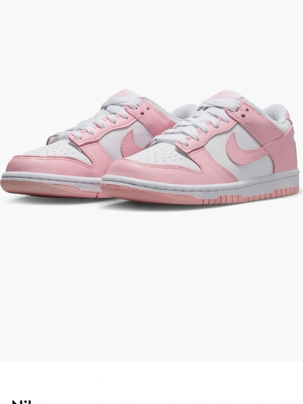 Nike Kids Low-Top Sneakers in Pink and Cream